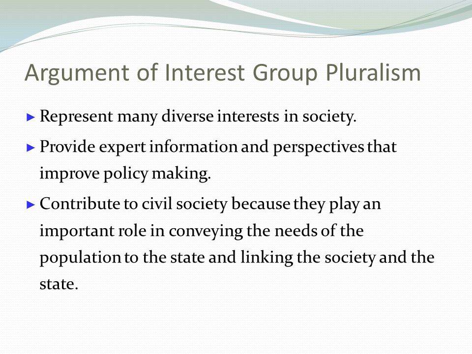 Interest groups and policy making